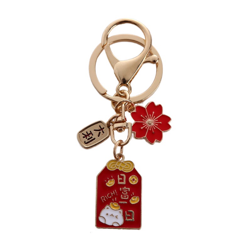 MÓC KHÓA OMAMORI MAY MẮN BẰNG KIM LOẠI QUÀ TẶNG Ý NGHĨA