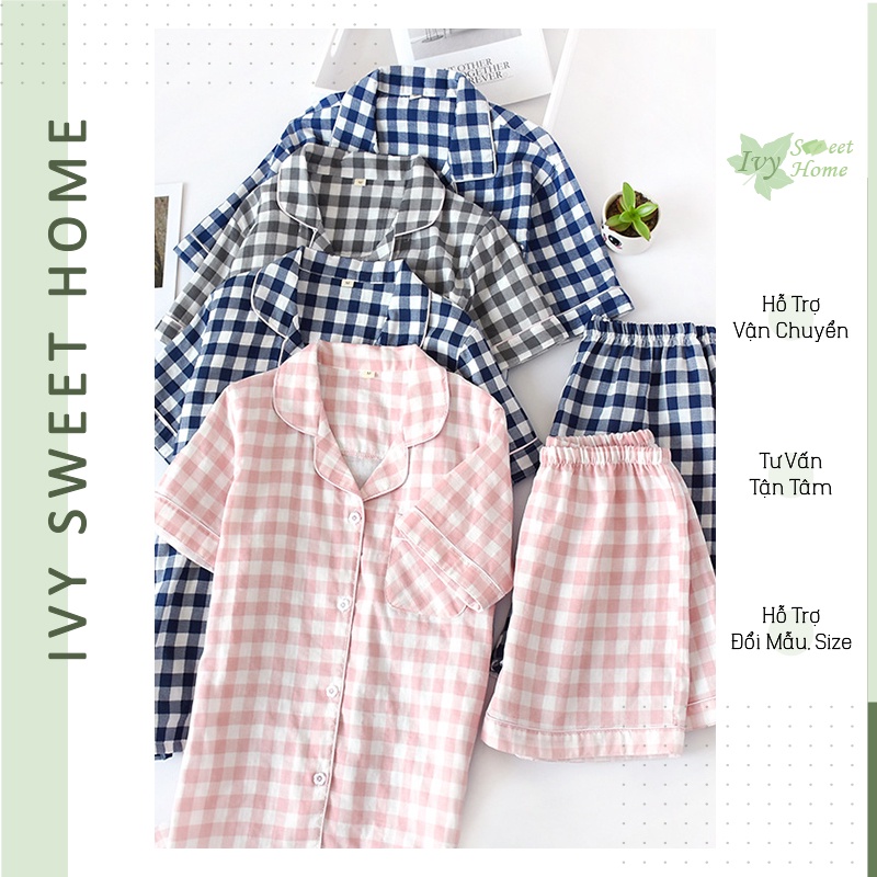 Set đôi chụp ảnh cưới đi biển , Đồ đôi nam nữ mặc nhà vải xô cotton 💕 IVY315