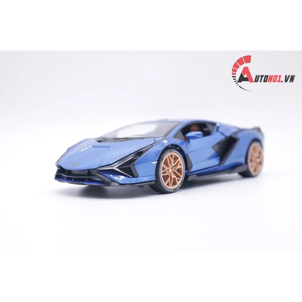 MÔ HÌNH XE LAMBORGHINI SIAN FKP 37 BLUE 1:22 JIAYE 7554