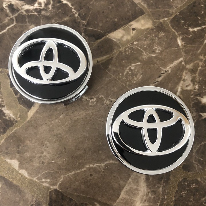 Logo chụp mâm, ốp lazang bánh xe ô tô Toyota đường kính 53mm (đơn giá 1 chiếc)