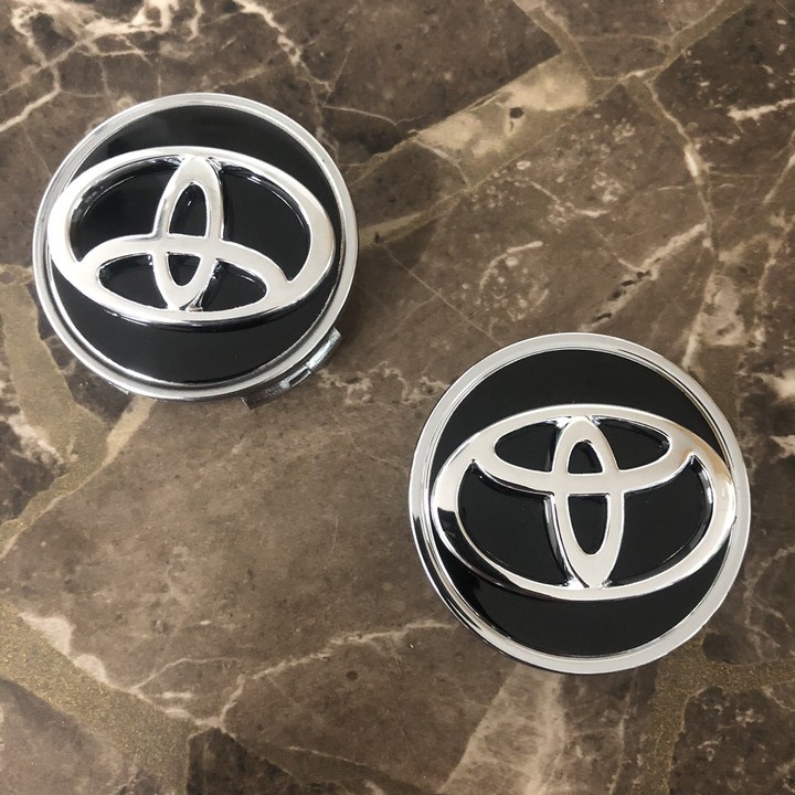 Logo chụp mâm, ốp lazang bánh xe ô tô Toyota đường kính 53MM - Chất liệu: Nhựa ABS - Mã: TY-210