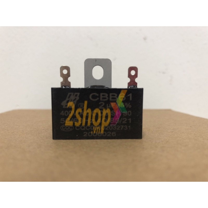 Tụ điện vuông CBB61 2μF±5% 400V.AC ( 2.5uF - 400VAC)
