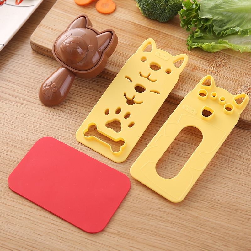 Khuôn làm cơm nắm/cơm nắm hình chú chó dễ thương cho bé DIY
