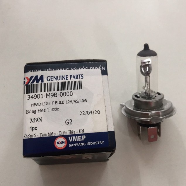 Bóng đèn pha M9N 12V/45/40W hãng SYM