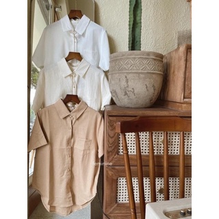 Áo sơ mi cộc tay linen