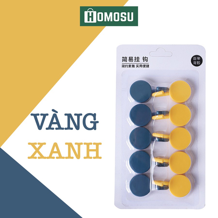 Combo Móc Dán Tường Siêu Dính Đa Năng Chịu Lực Tốt Treo Tường Chắc Chắn Nhiều Màu Z004CB