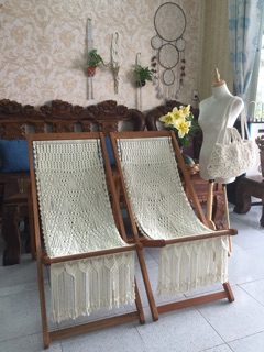 Ghế macrame bãi biển ghế thư giản