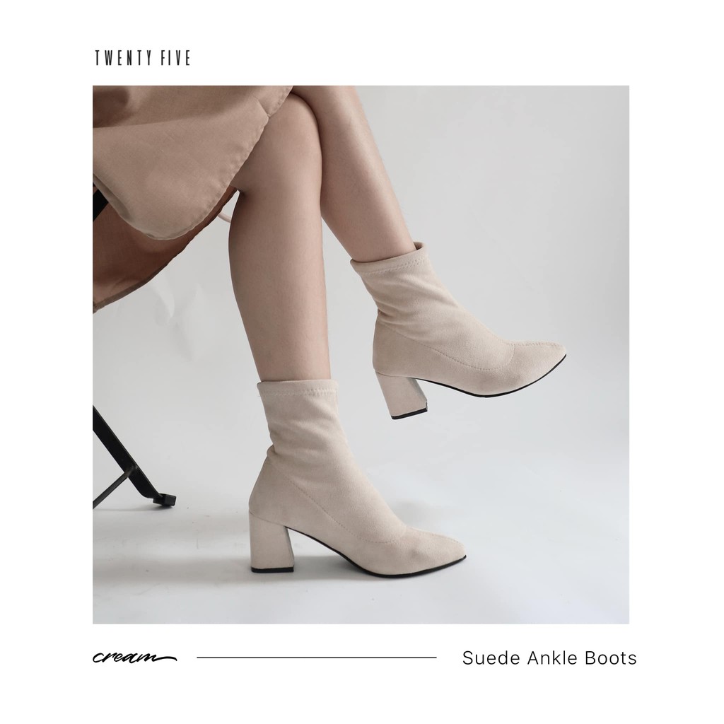 Giày cổ cao nhung - Suede Ankle Boots