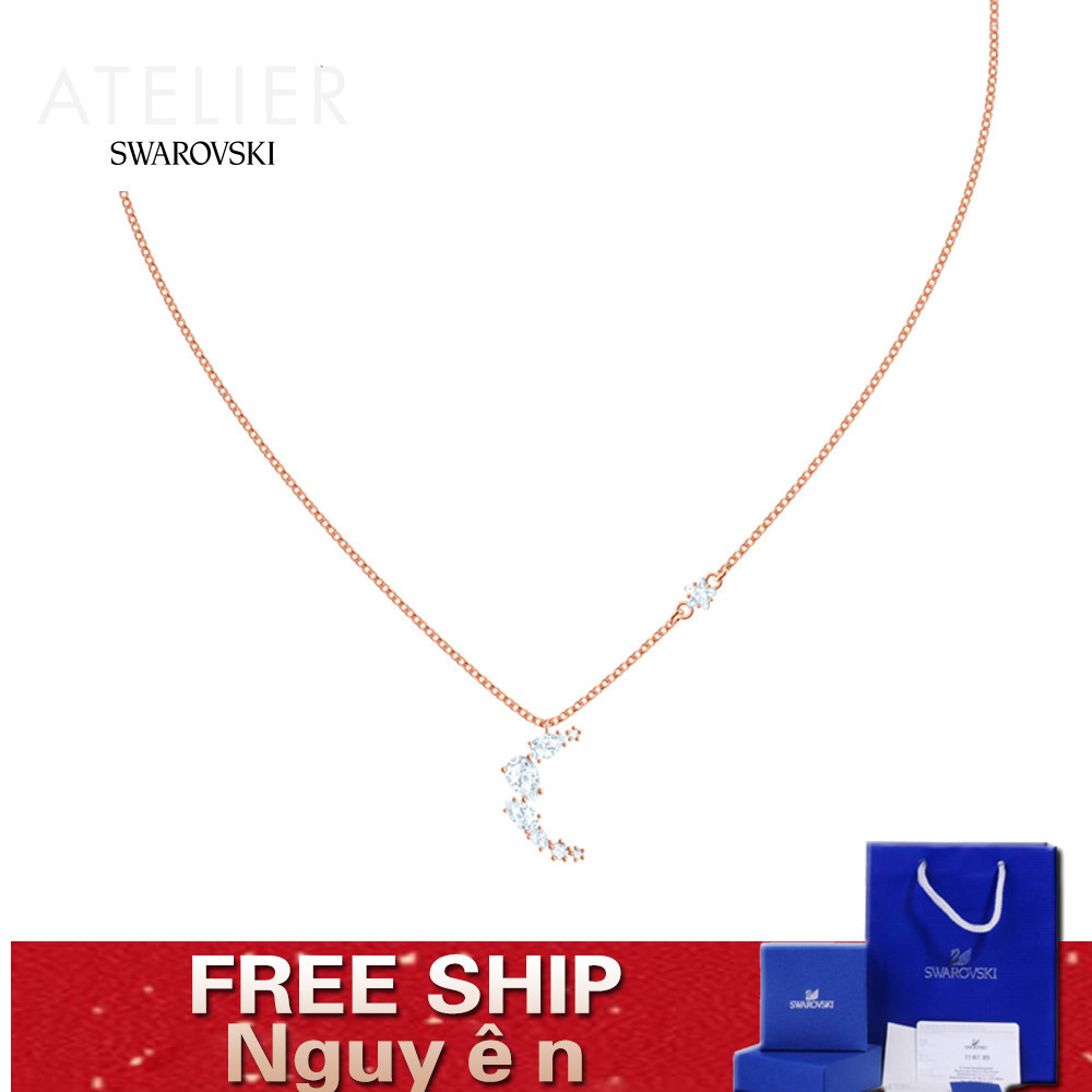 FREE SHIP Dây Chuyền Nữ Swarovski ATELIER MOONSUN Trăng thanh lịch Necklace Crystal FASHION cá tính Trang sức trang sức đeo THỜI TRANG