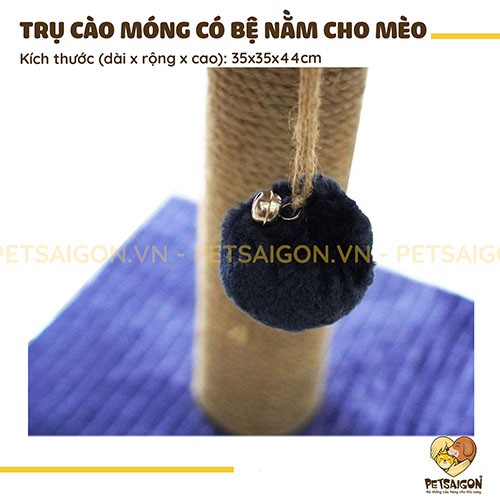 TRỤ CÀO MÓNG CÓ BỆ NẰM CHO MÈO