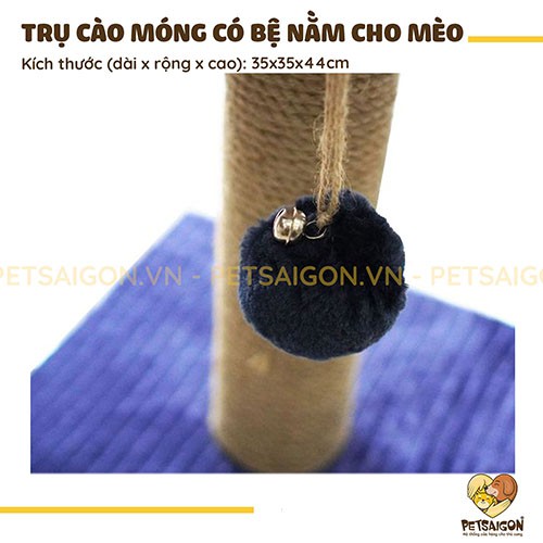 TRỤ CÀO MÓNG CÓ BỆ NẰM CHO MÈO