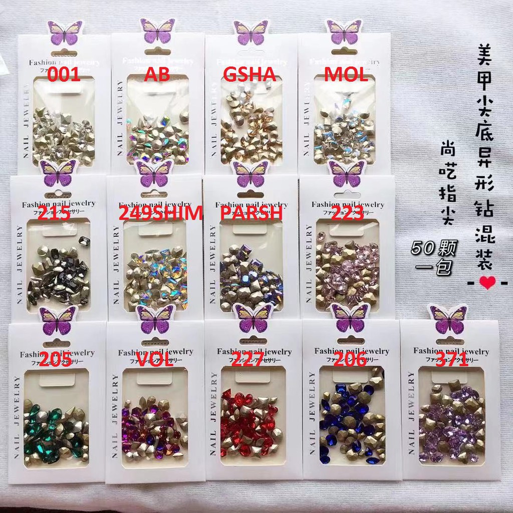 Đá mix kiểu chân nhọn 50 viên/túi