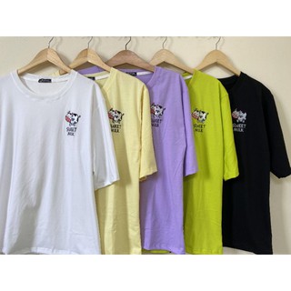 Áo thun tay lỡ hình bò sữa 🥰🥰😚😚☺