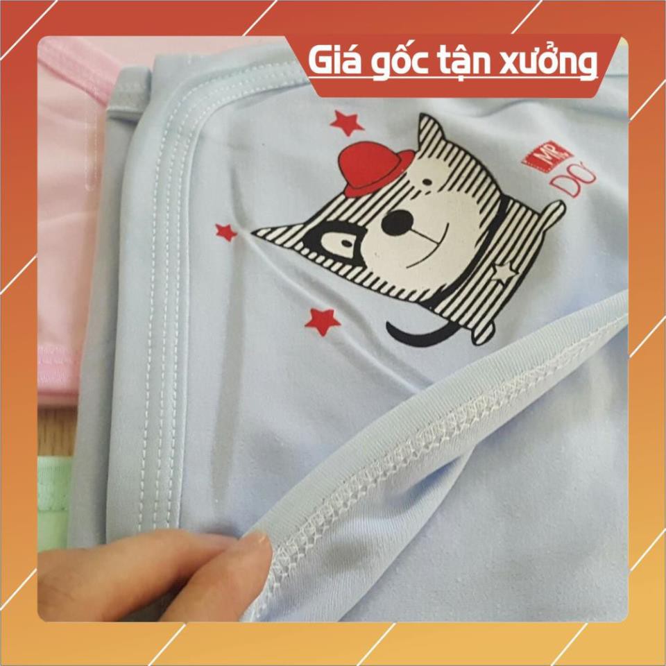 [Gía rẻ tại xưởng] Chăn ủ sơ sinh cotton có mũ in hình dễ thương cho bé trai bé gái