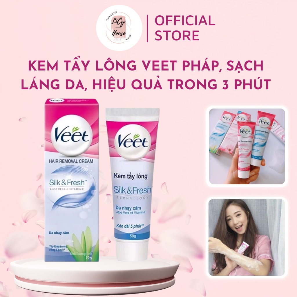 Kem Tẩy Lông VEET Pháp 100ml Dành cho da thường, da nhạy cảm - licy house