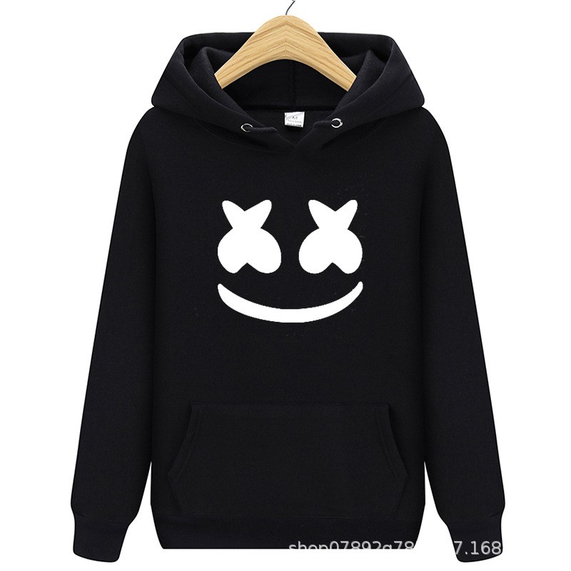 Áo Hoodie In Hình Mặt Cười Phong Cách Marshmello