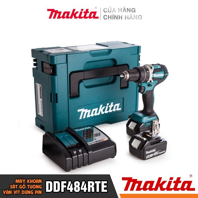 [Chính Hãng] Máy Khoan Bắt Vít Dùng Pin Makita DDF484RTE (18V-3.0AH) Bảo Hành Tại Các TTBH Toàn Quốc