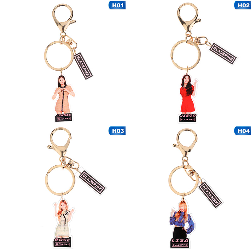 Móc khóa gắn mặt hình các thành viên nhóm nhạc Blackpink Twice Seventeen độc đáo