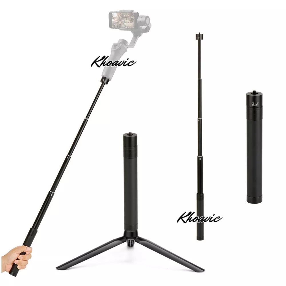 Set Gậy nối dài - Hợp kim nhôm Gimbal điện thoại + Actioncam