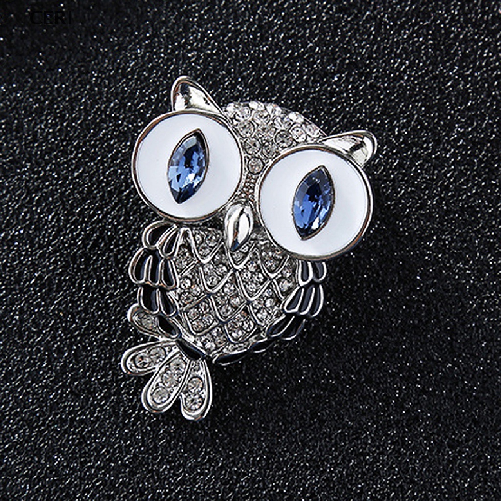 CE Fashion Delicate Owl Brooches Korean Alloy Rhinestone Animal Brooch Pins Jewelry RI
