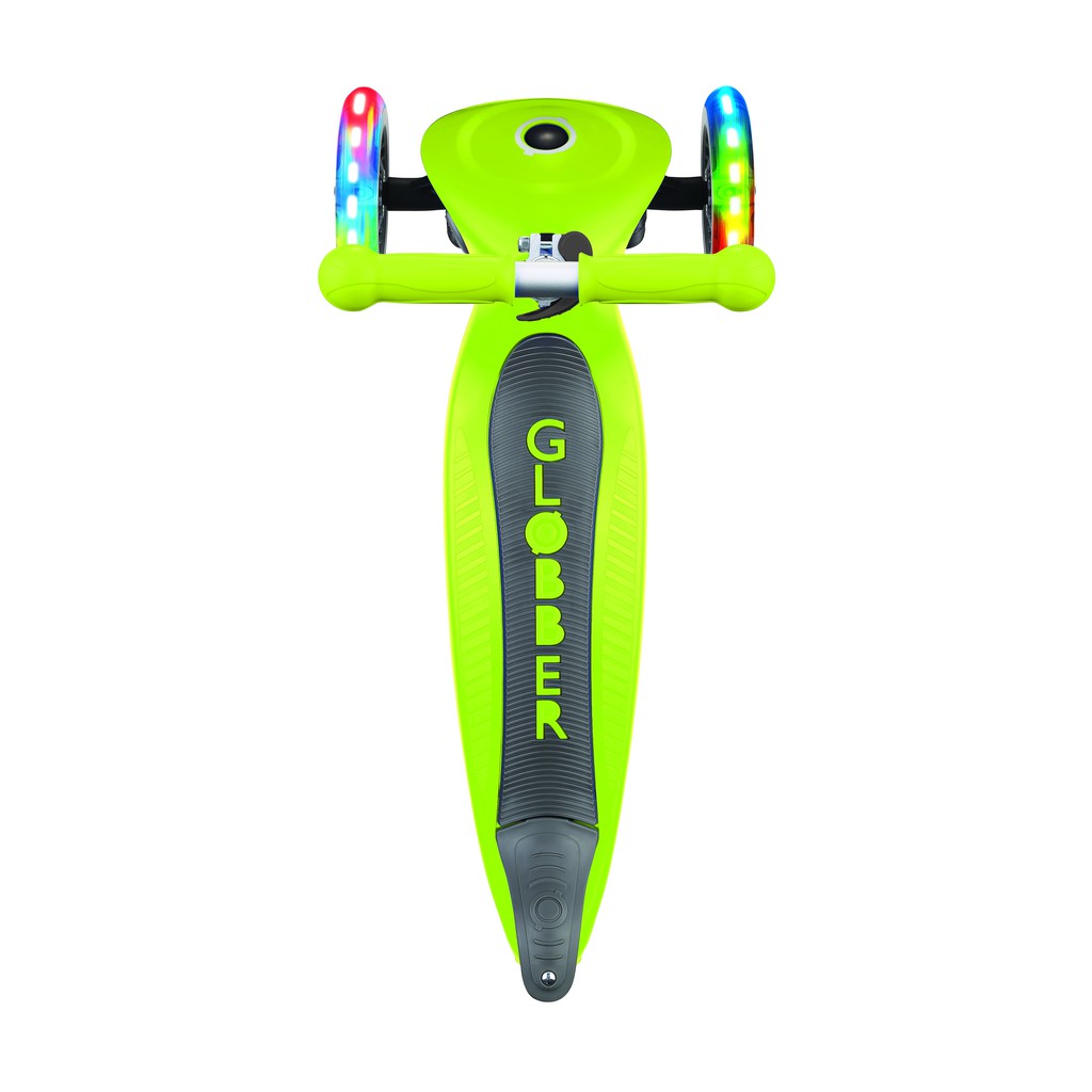 Xe trượt scooter 3 bánh GLOBBER PRIMO FOLDABLE LIGHTS cho trẻ em từ 3 đến 6 tuổi - Xanh lá