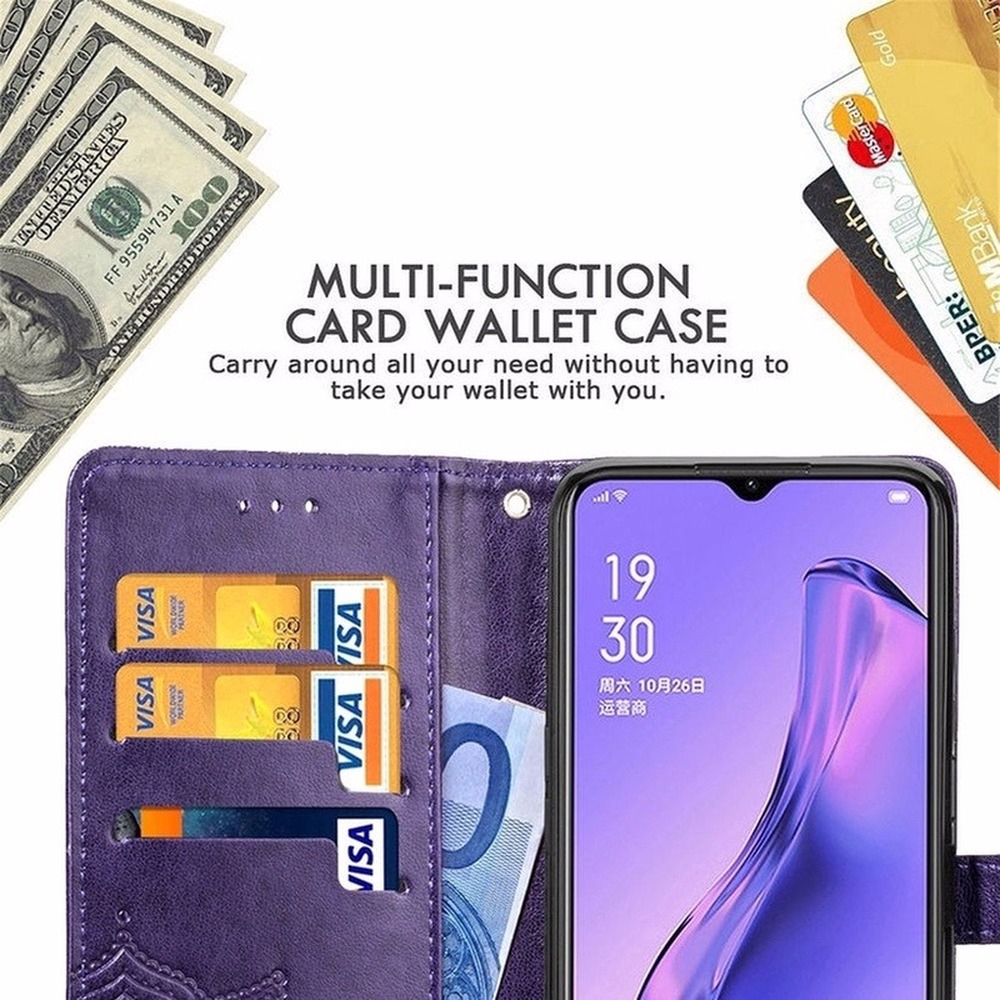 Bao da điện thoại nắp lật có khe đựng card in hình Mandala cho ASUS Zenfone 4 3 Max ZC554KL ZC520TL