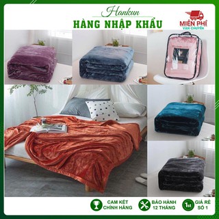 Chăn lông thỏ Muji BLANKET siêu mềm mịn kích thước 2m x 2m3 cao cấp, mền lông chăn hè thu
