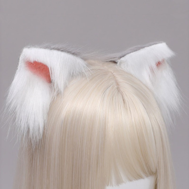 INF Lovely Faux Fur Kitten Ears Lolita Hair Clips Japanese Anime Cosplay Furry Animal Hairpins Halloween Costume Party Props