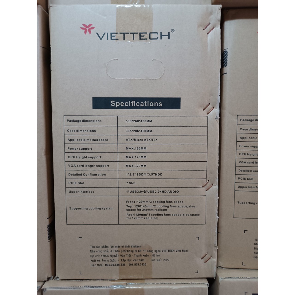 Vỏ Case máy tính gaming Viettech X5 Armata, thấu kính Tube mặt trước