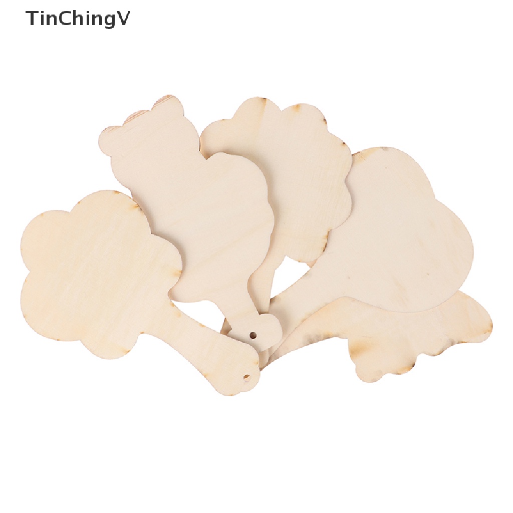 Set 2 Khuôn Gỗ Tráng Gương Màu Trắng Sáng Tạo Làm Đồ Thủ Công DIY Cho Bé