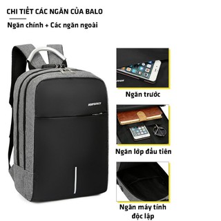 Balo laptop chống trộm khóa số thông minh siêu nhẹ phản quang  mẫu mới 2021 DT02