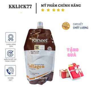 Dầu ủ tóc collagen hấp tóc Colagen Karseell phục hồi tóc hư tổn ủ tóc Siêu Mượt 500ml KKLICK77 tặng nón ủ