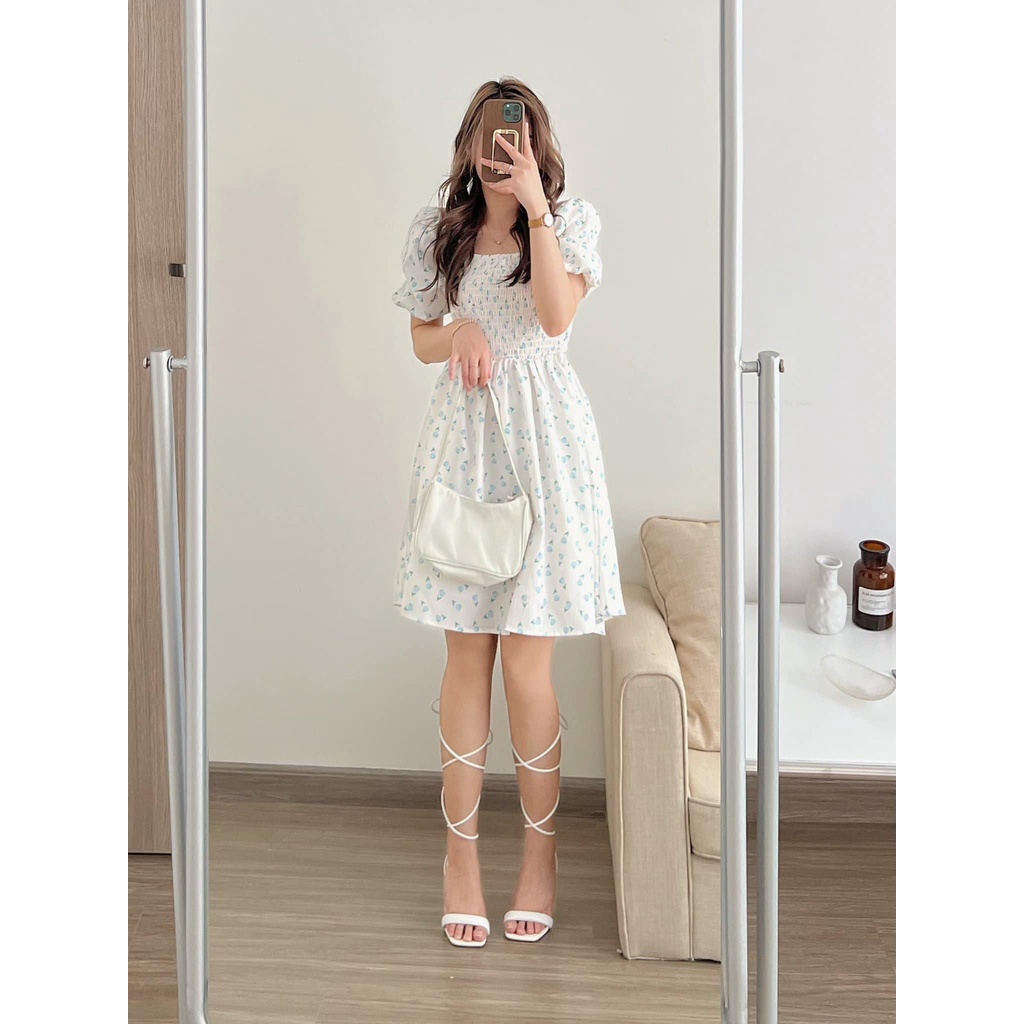 Đầm Váy Hoa Nhí Thân Chun Ulzzang