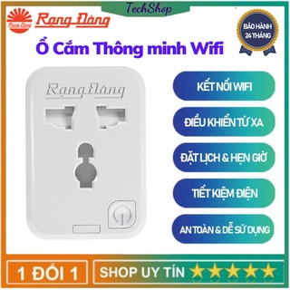 Ổ Cắm Wifi Rạng Đông Kết Nối Wifi , Hẹn Giờ , Bật/Tắt Từ Xa Qua Internet - Dùng App Android/iOS [Bảo Hành2 Năm]