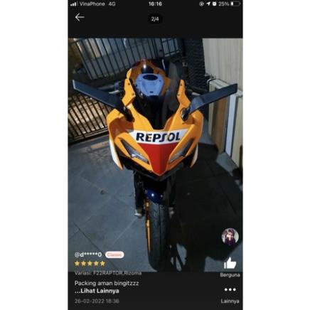 Cánh Gió Chiếu Hậu - Kính Bản To - Khớp xoay chuẩn - HAN87RACING