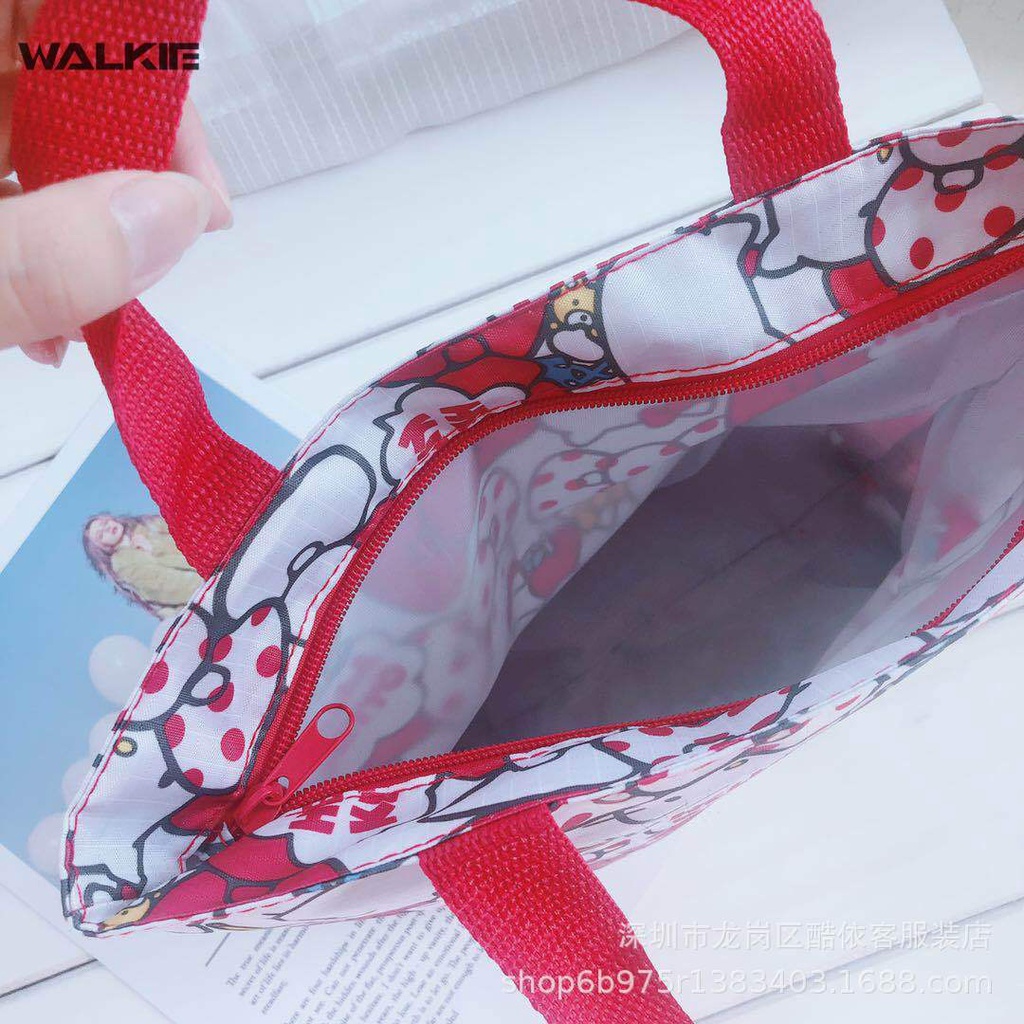 SANRIO Túi Đựng Hộp Cơm Trưa In Hình hello kitty Đáng Yêu