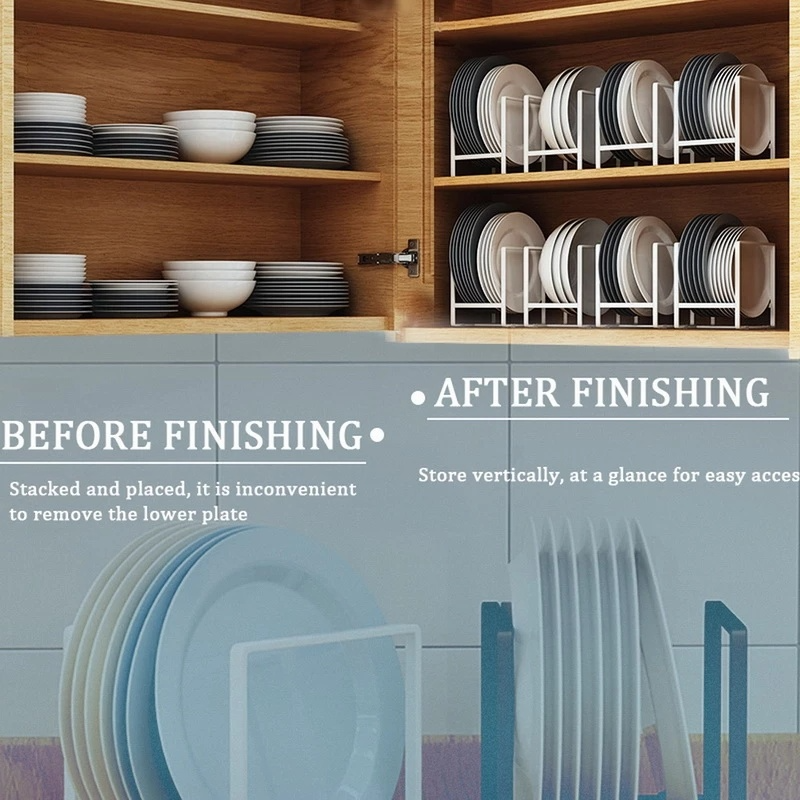 Giá Đựng Đĩa Tiết Kiệm Không Gian Tiện Lợi Cho Nhà Bếp