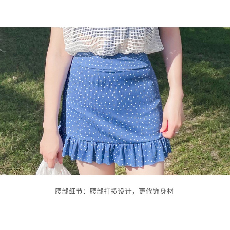 Set đồ bơi dạo biển ba mảnh gồm áo tắm + chân váy ngắn + áo khoác ren quyến rũ dành cho nữ