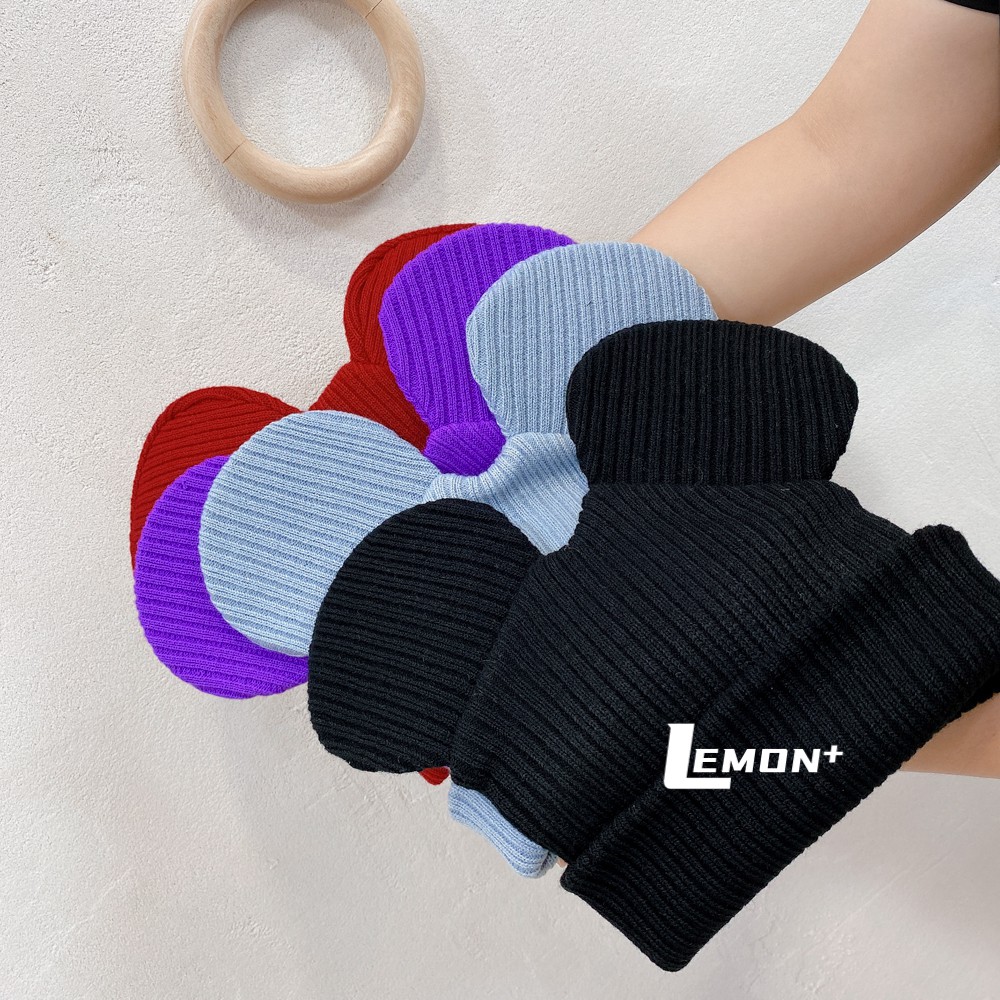 Mũ trùm đầu cotton dệt kim thiết kế tai chuột Mickey đáng yêu dành cho trẻ em