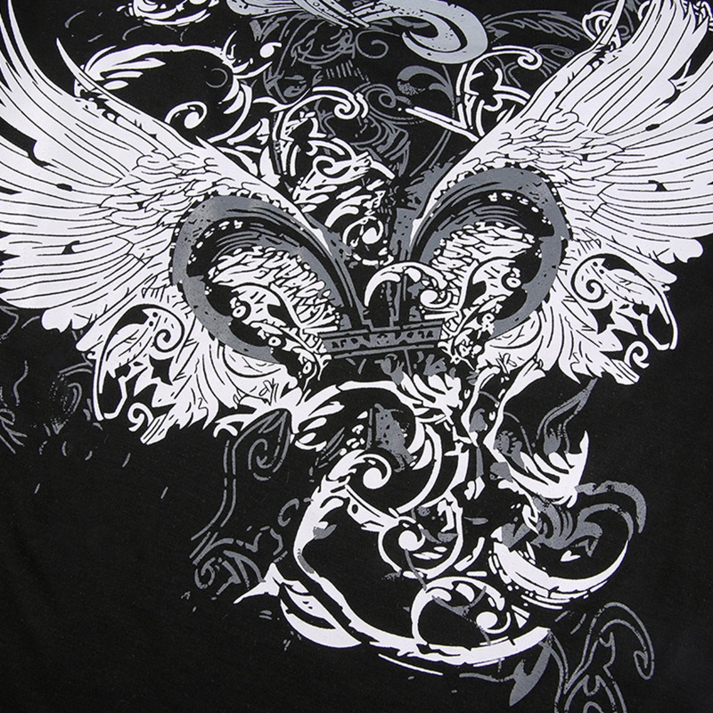 Áo Thun Tay Dài Giả 2 Mảnh In Họa Tiết Bướm Trái Tim Phong Cách Harajuku Gothic Punk Dành Cho Bạn Nữ