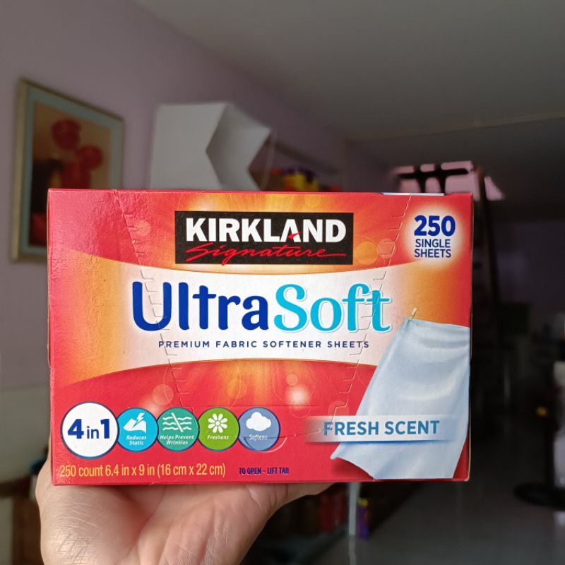 Giấy thơm quần áo Kirkland Ultra Soft Mỹ hộp 250 tờ, giấy thơm và mềm vải