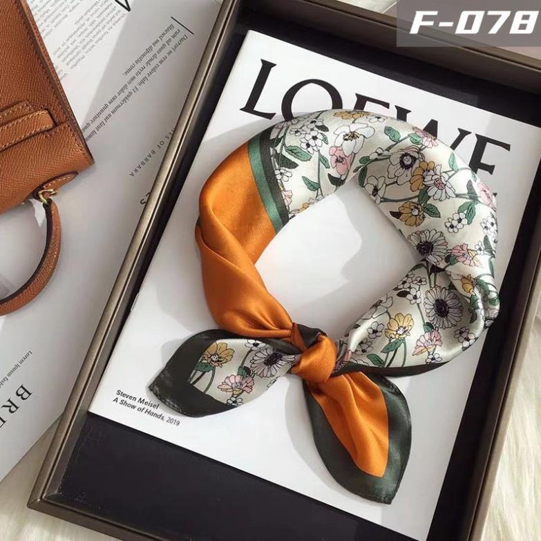 Khăn lụa vuông choàng cổ size 70x70 cm