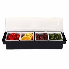 Khay đựng thạch, topping 4 ngăn có nắ Pb502