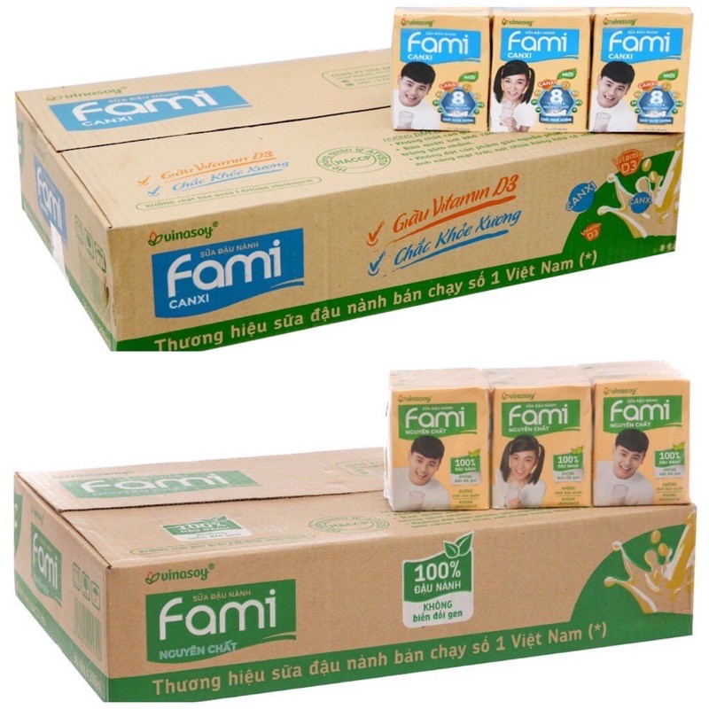 Thung 36 Hộp Sữa Đậu Nành Nguyên Chất FAMI 200ml