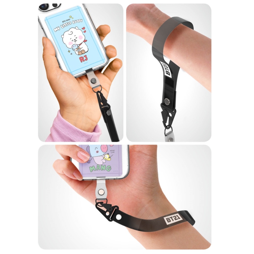 Ốp Điện Thoại In Hình bt21 Kèm Dây Đeo Cho Iphone