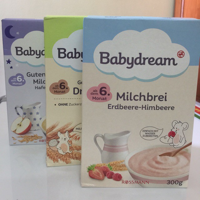 Bột ăn dặm ngũ cốc hoa quả Của Đức Babydream 300g