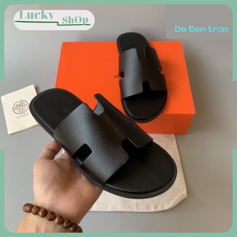 Dép Quai ngang Thời trang Dép HM Nam Bản Da XỊN 100% Dép Hermes full size 38-43 đủ bill box