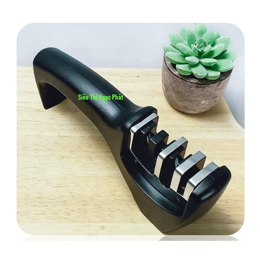 [Lock&amp;Lock] Dụng Cụ Mài Dao Kéo 4 Rãnh CKK113 207*46*74mm, Chất Liệu Thép Không Gỉ, Nhựa ABS, Gốm [Hàng Chính Hã