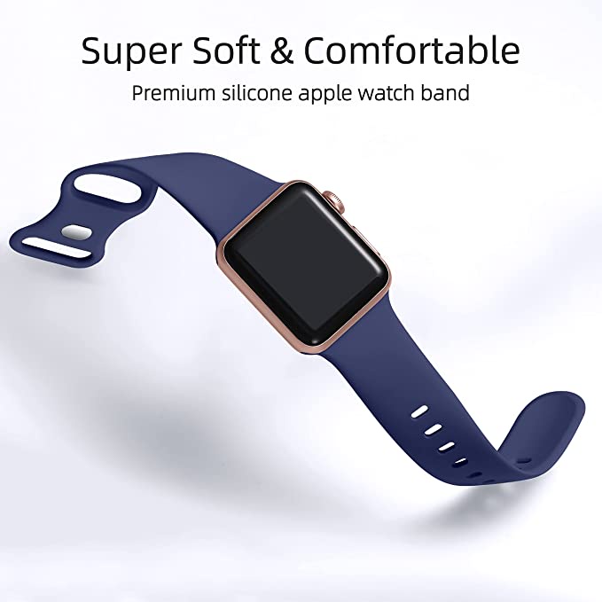 Dây Đeo Đồng Hồ Bằng Silicone Mềm Cho iWatch Ultra 8 7 6 5 4 3 49mm 45mm 41mm 44mm 40mm