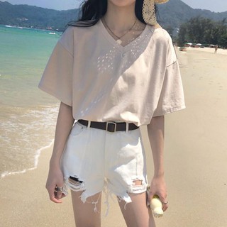 (FRESIZE) ÁO PHÔNG NỮ TAY LỠ CỔ CHỮ V CHẤT COTTON MÁT A1550